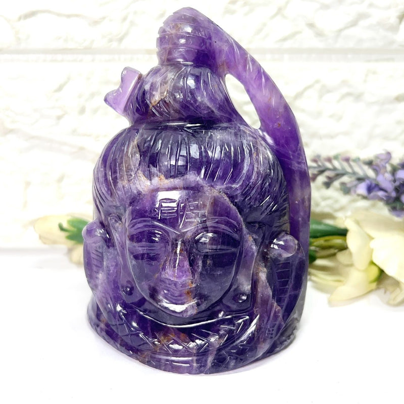 Shiva Head in Amethyst