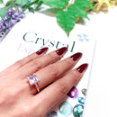 Amethyst Adjustable Ring in Silver