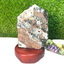 Amethyst Cluster on Wooden Stand from Brazil