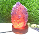 Amethyst Cluster on Wooden Stand from Brazil