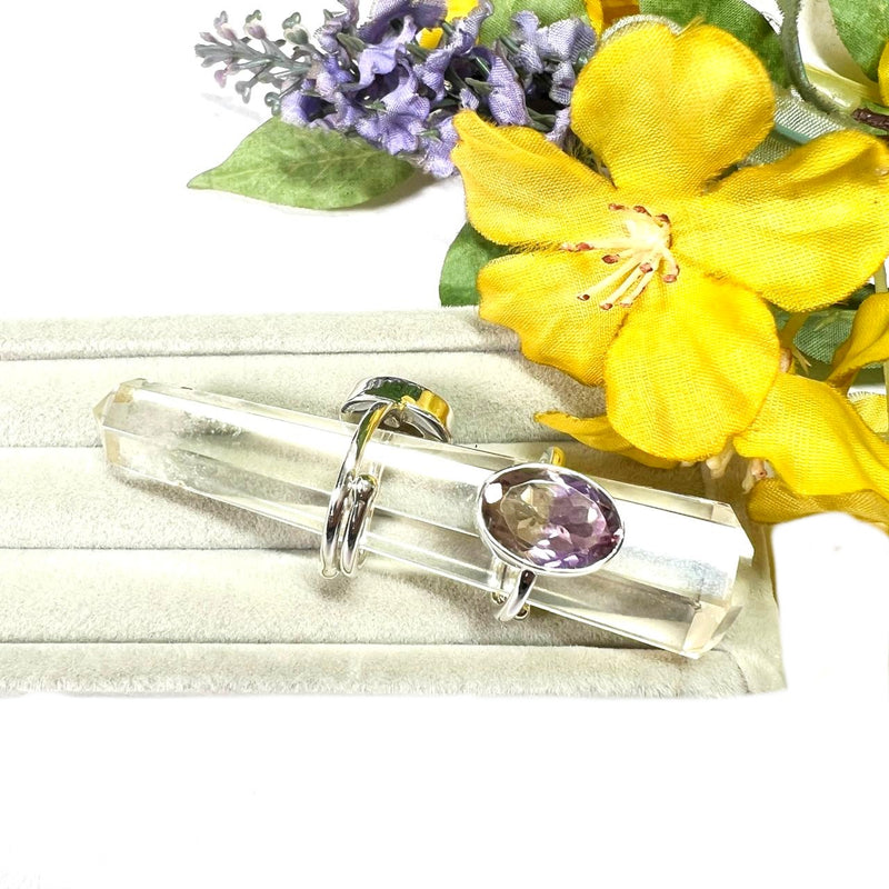 Ametrine Adjustable Ring in Silver