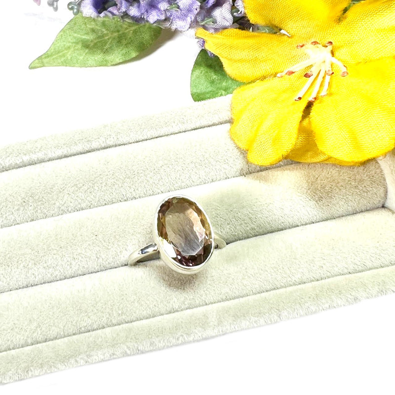 Ametrine Adjustable Ring in Silver