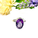 Ametrine Adjustable Ring in Silver