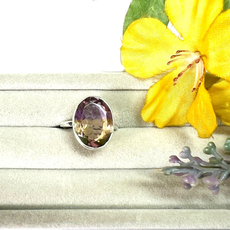 Ametrine Adjustable Ring in Silver