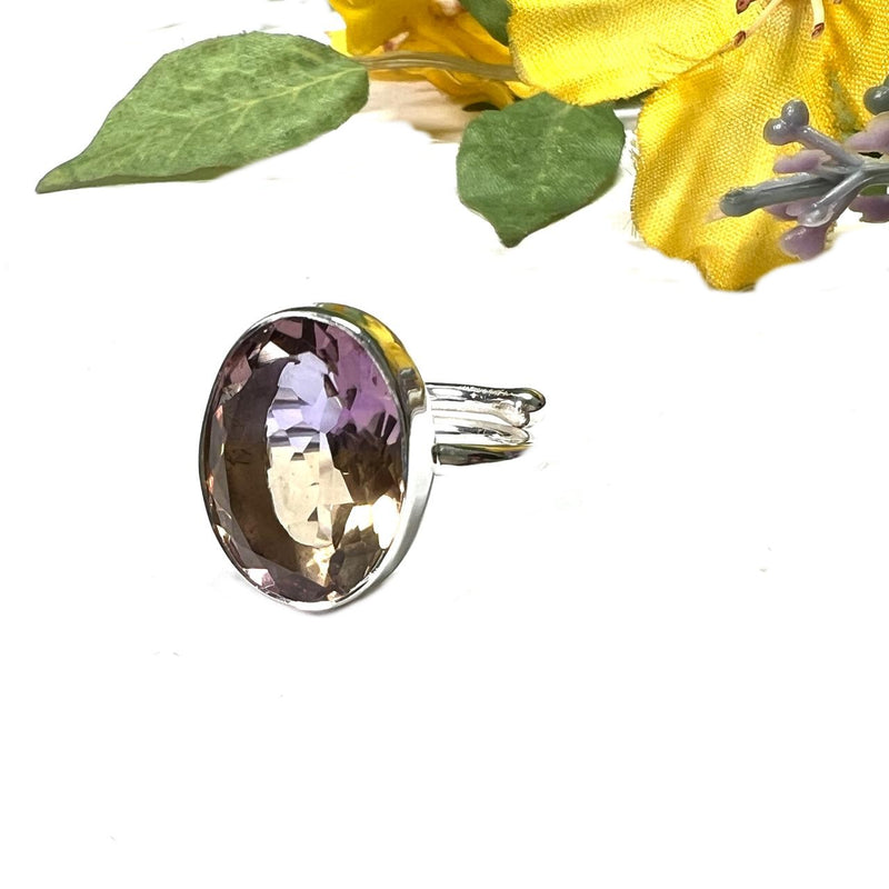 Ametrine Adjustable Ring in Silver