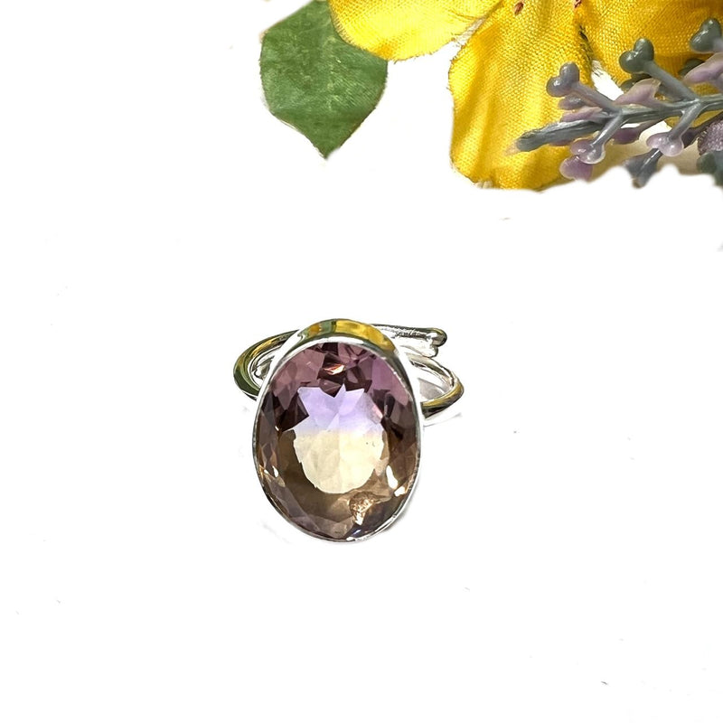 Ametrine Adjustable Ring in Silver