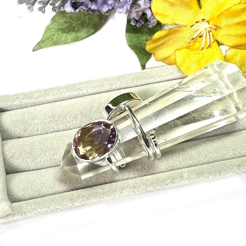 Ametrine Adjustable Ring in Silver