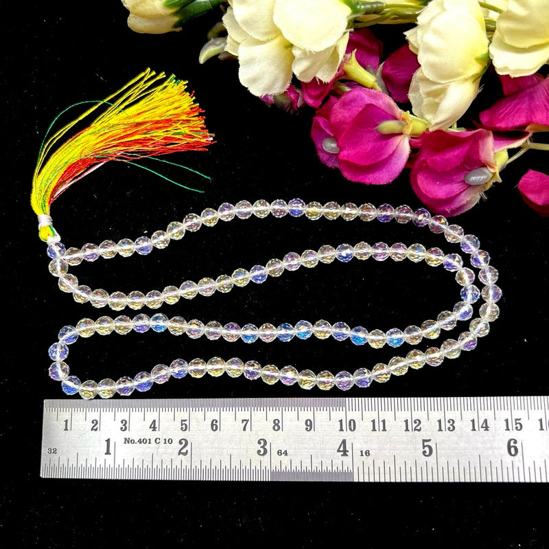 Angel Aura Quartz Faceted Beads  Mala (Healing)