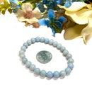 Angelite Round Bead Bracelet (Angel Connection and Peace)