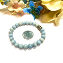 Angelite Round Bead Bracelet (Angel Connection and Peace)