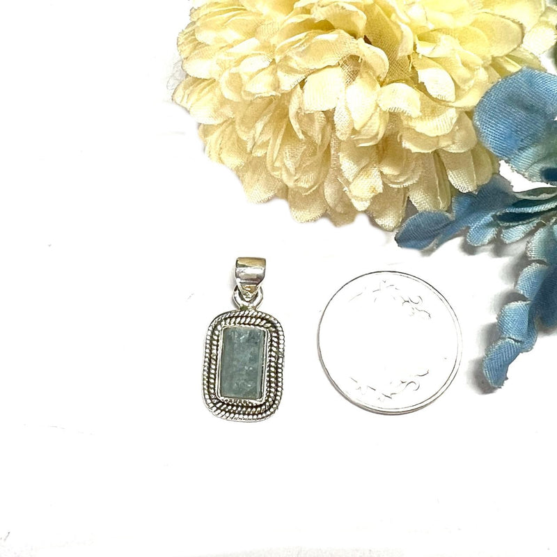 Aquamarine Premium Pendants in Silver