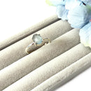 Aquamarine Adjustable Ring in Silver