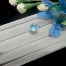 Aquamarine Adjustable Ring in Silver