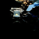 Aquamarine Adjustable Ring in Silver