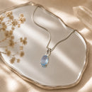 Aquamarine Small Pendant in Silver
