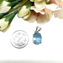 Aquamarine Small Pendant in Silver