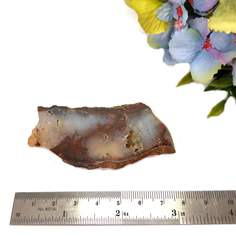 Blue-Green Chalcedony Slice ( Emotional Calm )