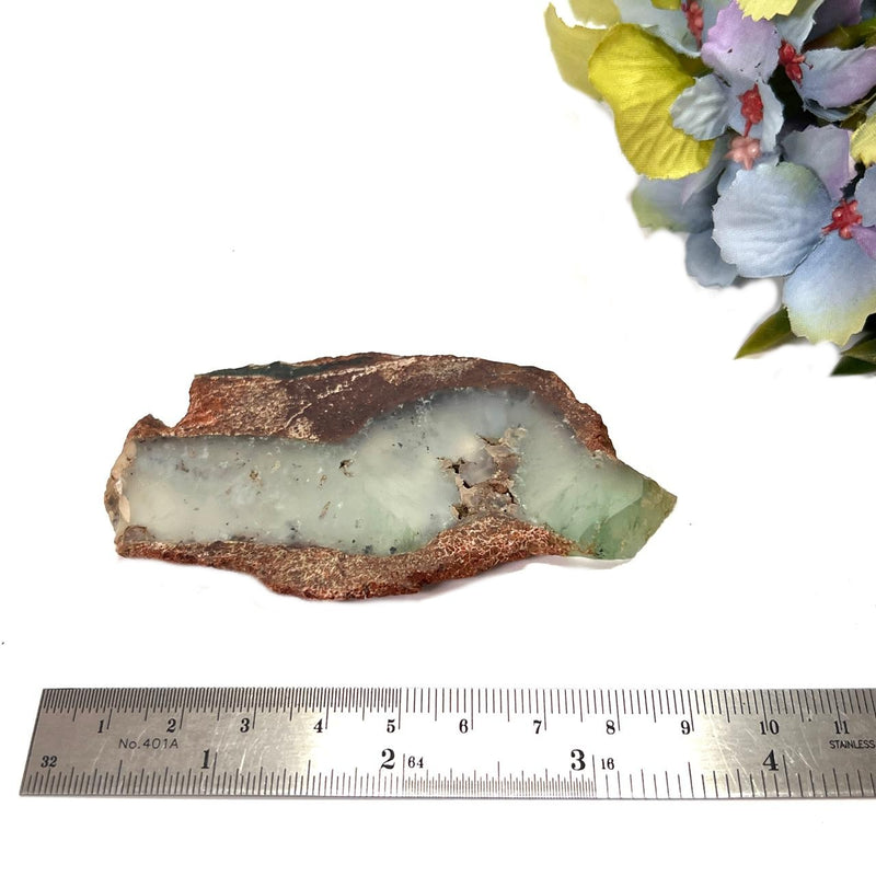 Blue-Green Chalcedony Slice ( Emotional Calm )