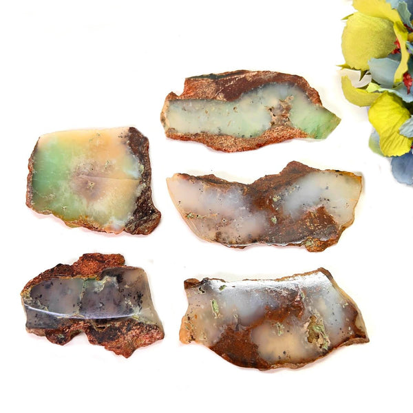 Blue-Green Chalcedony Slice ( Emotional Calm )