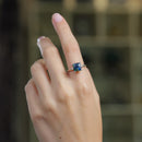 Azurite Malachite Adjustable Rings in Silver (Transformation)