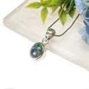 Azurite Malachite Small Pendants in Silver