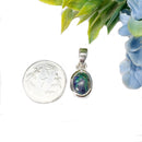 Azurite Malachite Small Pendants in Silver