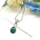 Azurite Malachite Small Pendants in Silver