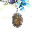 Azurite Malachite Chrysocolla Premium Pendants in Silver