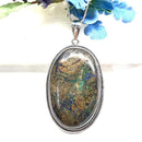 Azurite Malachite Chrysocolla Premium Pendants in Silver