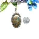 Azurite Malachite Chrysocolla Premium Pendants in Silver