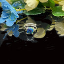 Azurite Malachite Adjustable Rings in Silver (Transformation)