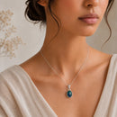 Azurite Malachite Small Pendants in Silver