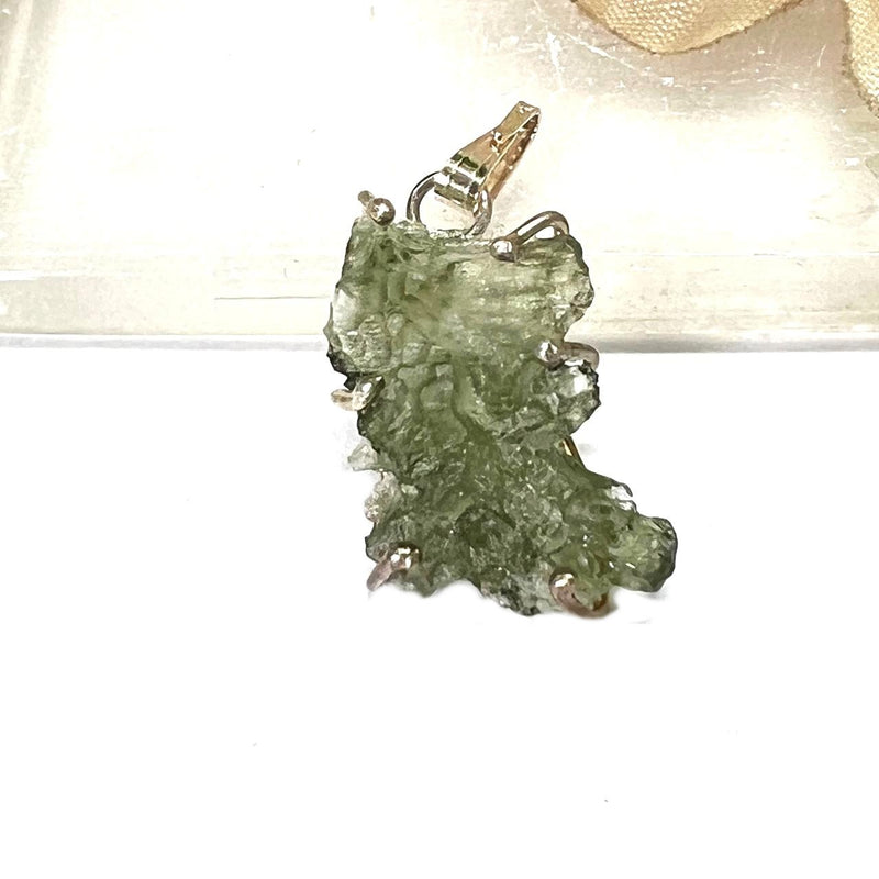 Moldavite Silver Pendant from Besednice (Czech Republic)