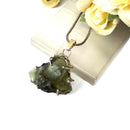 Moldavite Silver Pendant from Besednice (Czech Republic)