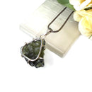 Moldavite Silver Pendant from Besednice (Czech Republic)