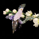 Small Crystal Birds / Parrots on Amethyst Druzy from Brazil