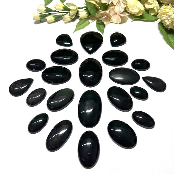 Black Obsidian Cabochon (Grounding & Protection)