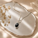 Black Tourmaline Small Pendants in Silver