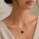 Black Tourmaline Small Pendants in Silver