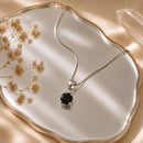 Black Tourmaline Small Pendants in Silver