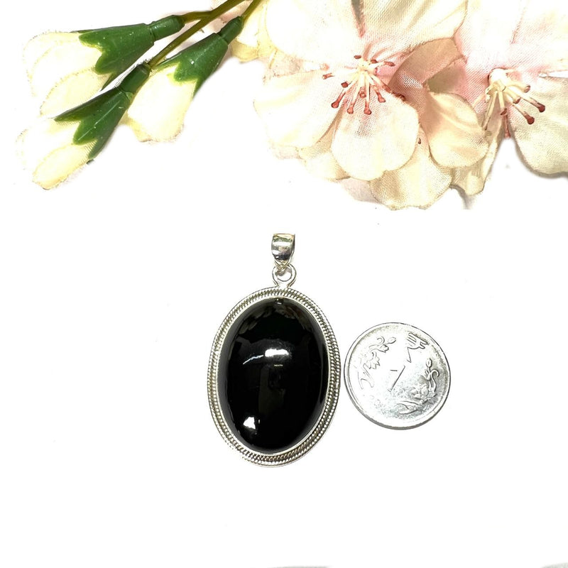 Black Obsidian Premium Silver Pendants (Protection & Grounding)