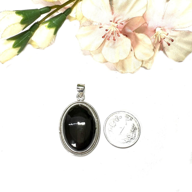 Black Obsidian Premium Silver Pendants (Protection & Grounding)