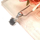 Black Tourmaline Small Pendants in Silver
