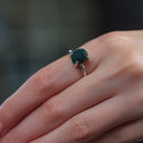 Bloodstone Adjustable Ring in Silver (Good Health) (1 pc)
