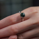 Bloodstone Adjustable Ring in Silver (Good Health) (1 pc)
