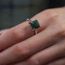 Bloodstone Adjustable Ring in Silver (Good Health) (1 pc)