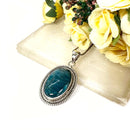 Blue Apatite Silver Pendant Premium Collection (Help in Weight Loss)