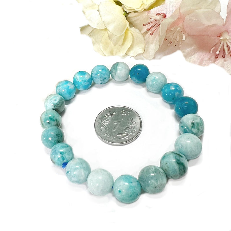 Blue Aragonite Bracelet (Compassion & Communication)