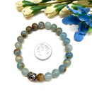 Aquatine Lemurian Blue Calcite Bracelet (Emotional Healing)