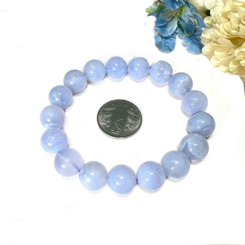 Blue Lace Agate Bracelet (Calm Communication)